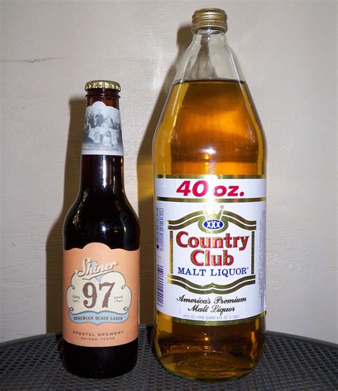 malt liquor 40 oz bottles.